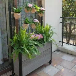 GSC Mobile Deep Trough Planter With Trellis -Plant Supports Shop 8614265 06V