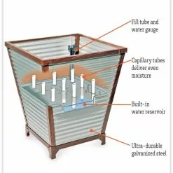 GSC Galvanized Self-Watering Planters -Plant Supports Shop hiw 8592177 jpg
